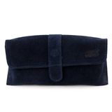 Bear Design Weta Suede Leren Brillenkoker - Blauw