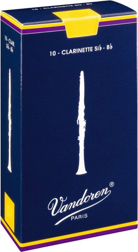 Vandoren Traditional Bb Clarinet Reeds - Size 4 - 10 Pack