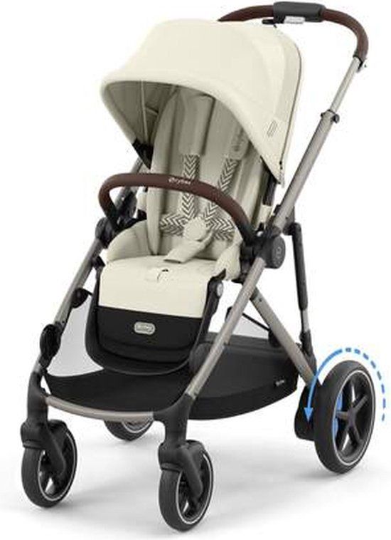 Cybex e-Gazelle S - Kinderwagen - Seashell Beige - Taupe Frame
