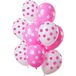 Folat 68840 ballonnen stippenpatroon roze-wit 30 cm - 12 stuks