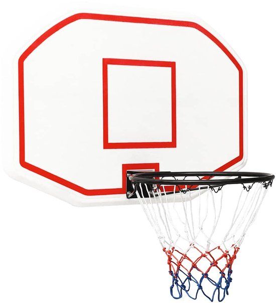 vidaXL Basketbalbord - 109x71x3 cm - Polyetheen - Wit