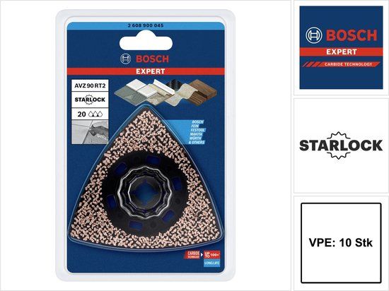 Bosch Professional Bosch 10x Expert schuurplaat AVZ 90 RT2 Starlock schuurplaat