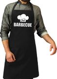 Bellatio Decorations Chef barbecue schort - keukenschort - zwart - voor heren - kookschort - BBQ - Vaderdag cadeau