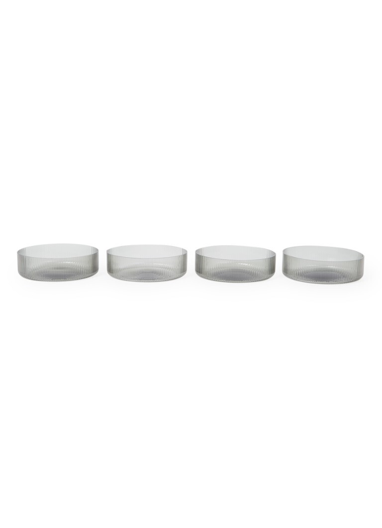 Ferm Living Ripple serveerschaal 12,2 cm set van 4