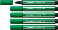 STABILO Pen 68 MAX - Premium Viltstift - Groen - Doos 5 stuks
