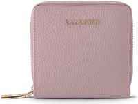 Lazarotti Bologna Leather Zip Wallet With 6 Card Slots Pink