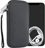 kwmobile telefoontasje universeel geschikt voor XXL - 7" smartphones - 17,7 x 8,5 cm - Hoesje met rits en polslusje - In grijs