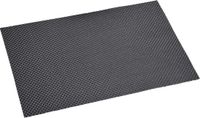 Kesper placemats/onderleggers - zwart - 29 x 43 cm - kunststof - geweven