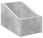 Boîte pour disques vinyles gris béton 18 x 32 x 18 cm bois traité