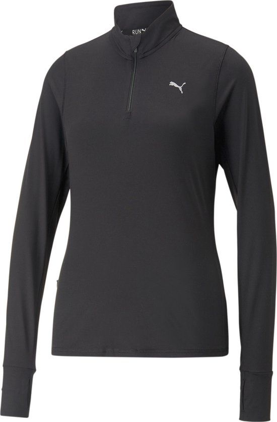 PUMA RUN FAVORITE 1/4 ZIP Dames Sporttrui - Zwart - Maat M