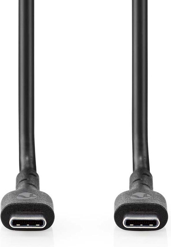 Nedis CCGL60710BK20 USB-kabel USB 2.0 2 m USB C 0,48 Gbit/s 240 W Zwart