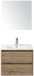 BES LED Dante Badmeubelset 60 cm - Natuur Eiken - Keramische Wastafel Wit Enjoy met Spiegel