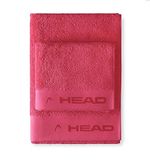 Head Dynamic Badhanddoeken voor gezicht en bidet van badstof, 100% gecertificeerd katoen, handdoekenset 50 x 100 cm en 40 x 50 cm, ook als fitnesshanddoek, zacht en absorberend, roze