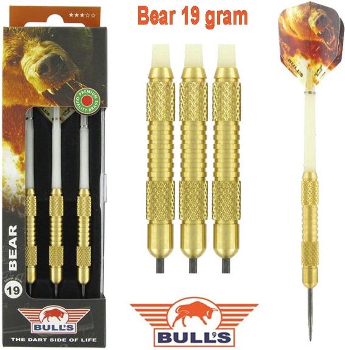 Bulls Bear Brass Dartpijlen 19 gram - 19 Gram