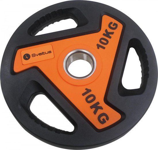 Sveltus Halterschijf Olympic 10 Kg - Zwart - Metaal