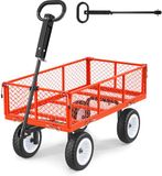 VEVOR Tuinwagen met PU-Banden, 408,2 Kg Laadvermogen, Rood