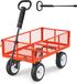 VEVOR Tuinwagen met PU-Banden, 408,2 Kg Laadvermogen, Rood