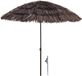 Parasol de plage Pro Beach Hawaii - D170 cm - brun foncé - inclinable - avec piquet de sol