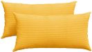 vidaXL Coussin d'assise 2 pièces Jaune clair 80 x 40 cm Tissu velours côtelé