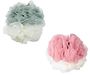 PARENCE - 2 stuks badsponzen, peelingspons, badbloemen, douchespons voor mannen en vrouwen voor peeling, 2 stuks roze/grijs
