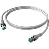 EasyLan DualBoot PushPull IP20 patchkabel, Cat.6A (Klasse EA), S/FTP, grijs, 1,5 m
