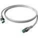 EasyLan DualBoot PushPull IP20 patchkabel, Cat.6A (Klasse EA), S/FTP, grijs, 1,5 m