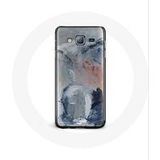 Maniacase Etui voor Samsung Galaxy J3 grijs abstracte textuur achtergrond