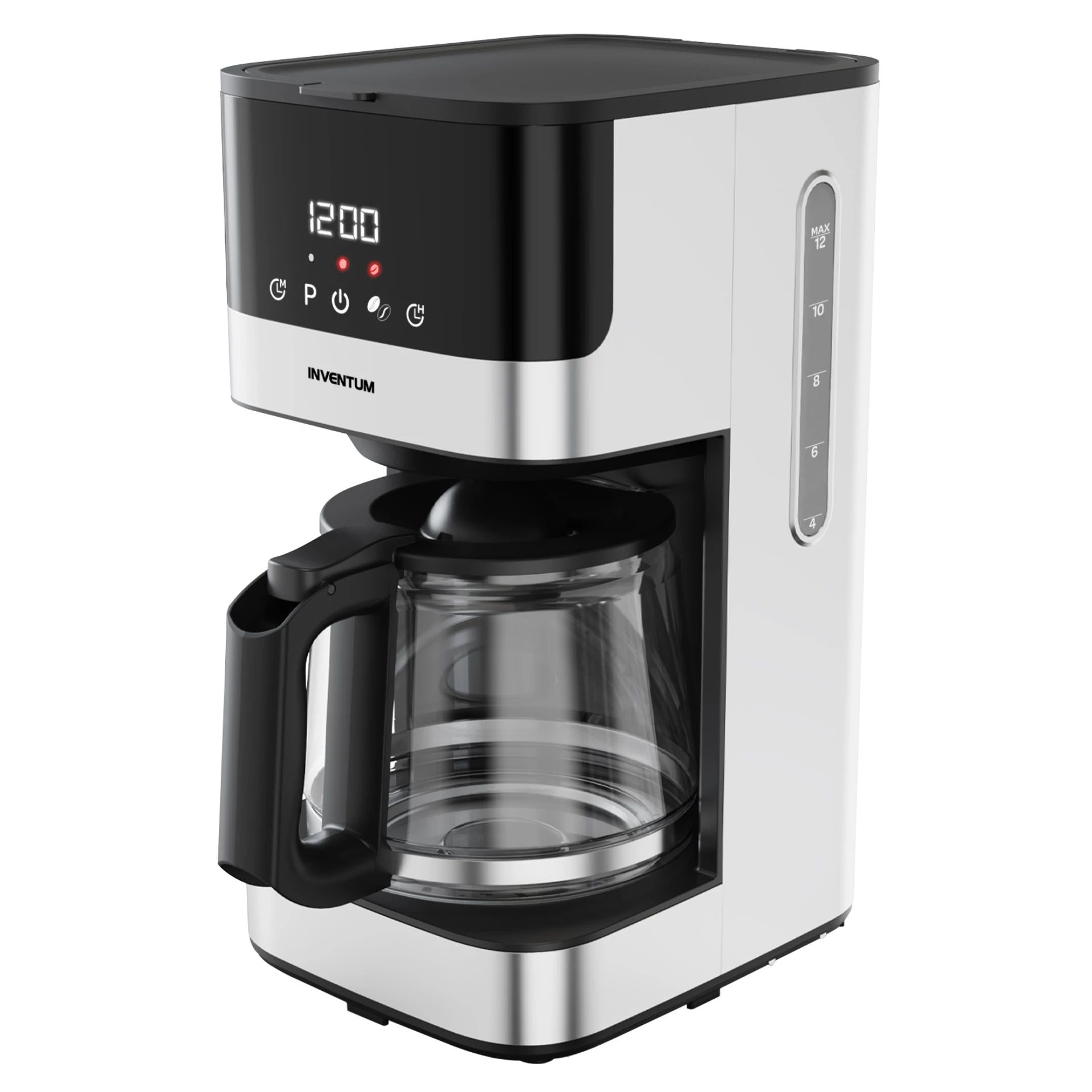 Inventum KZ812D - Filter Koffiezetapparaat - 12 kopjes - RVS/Zwart