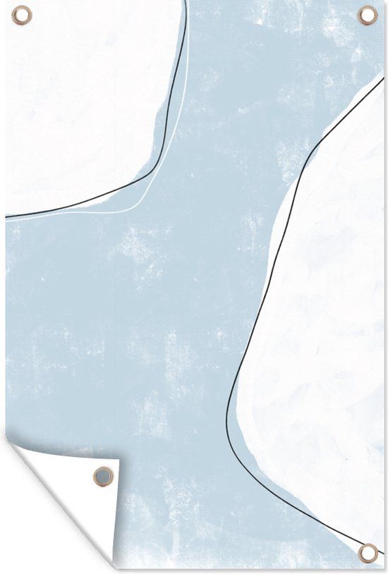 GreatGardenPosters Tuinposter - Blauw - Abstract - Minimalisme - 60x90 cm - PVC - Buiten