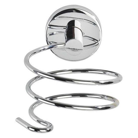 WENKO Quadro Haardrogerhouder - Chroom - Vacuumloc - Rond