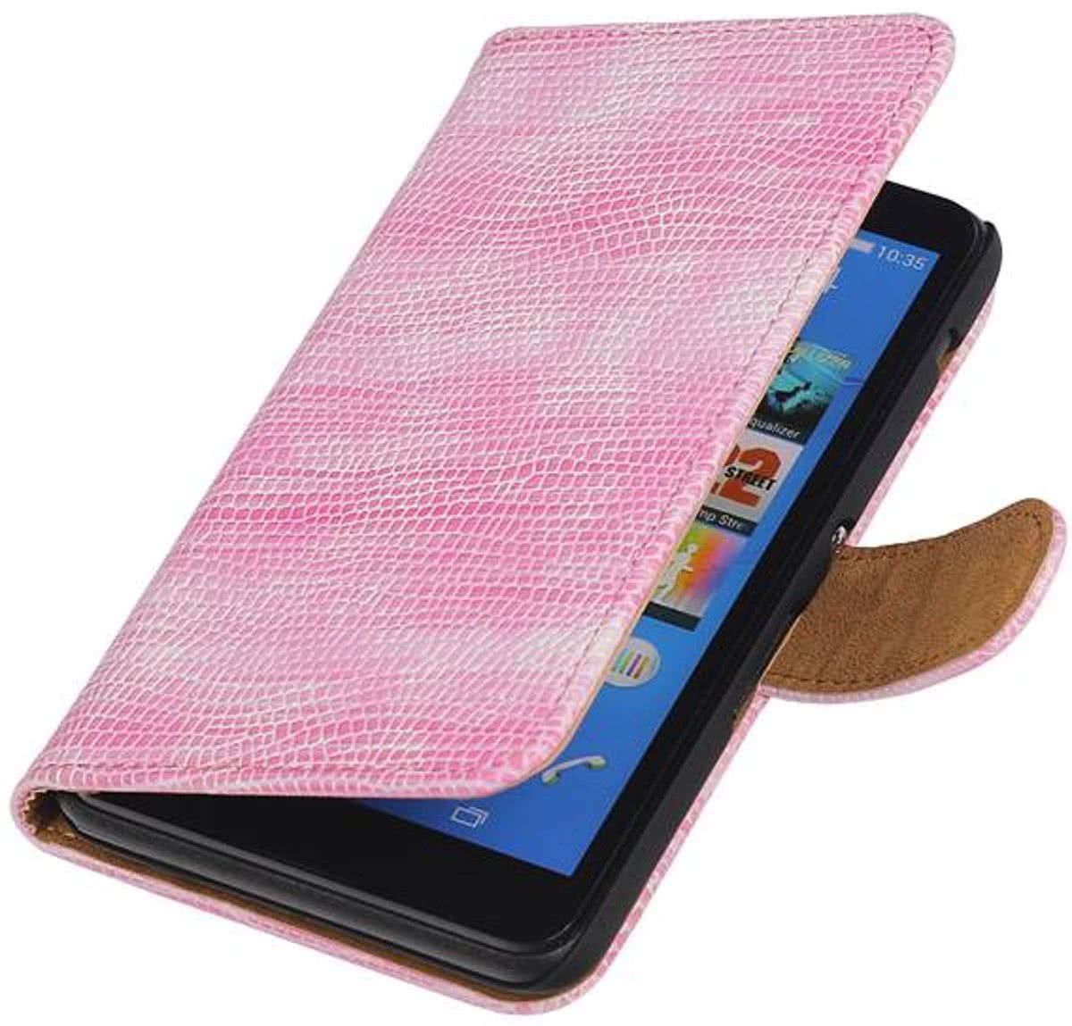 Best Cases Sony Xperia E4 Bookstyle Wallet Hoesje Mini Slang Roze - Cover Case Hoes