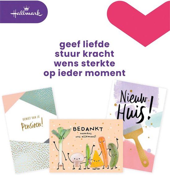 Hallmark Navulset Wenskaarten | 12 Stuks | 10 x 15 cm