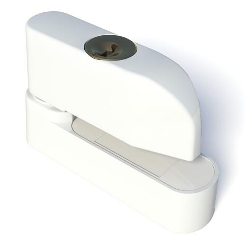 Secuproducts Max Afsluitbare raamgrendel wit, incl. slot en sleutel