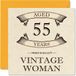 Vintage 55e verjaardagskaarten voor vrouwen