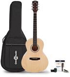Gear4music Parlour Linkshandige Akoestische Gitaar & Accessoireset, Natuurlijk
