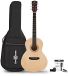 Gear4music Parlour Linkshandige Akoestische Gitaar & Accessoireset, Natuurlijk
