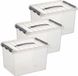 Sunware Q-Line Boîte de rangement - 22 Litres - Transparent/Argent