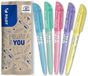 PILOT - Set van 5 FriXion Light Soft - Uitwisbare markeerstiften in pastelkleuren - Blauw, groen, roze, paars, geel - Afgeschuinde punt voor fijne of brede lijnen