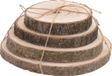 Merkloos Decoratie boomschijven - 4x st - D14, D16, D18 en D20 cm - hout - onderzetters - boomstam schijven