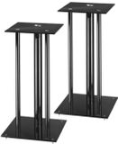 Hama Luidsprekerstandaard, set van 2 (voor zware boxen, met kabelgeleiding, trillingsdemper, boxstandaard universeel, 64cm hoogte, max. 30kg) zwart