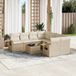 Maison Exclusive - Ensemble de jardin pour le jardin, 9 pièces, avec coussins, beige, en polyrotin