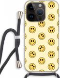 Case Company® iPhone 14 Pro Case with Cord - Smiley N°2 - Black TPU Back Cover