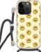 Case Company® iPhone 14 Pro Case with Cord - Smiley N°2 - Black TPU Back Cover