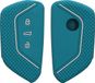 kwmobile hoesje voor autosleutel petrol / wit