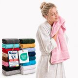 Komfortec 2x Handdoek 50x100 - 100% Katoen – Handdoekenset - Zacht - Roze