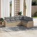 Maison Exclusive - Ensemble de jardin, 6 pièces, avec coussins, beige, en polyrotin