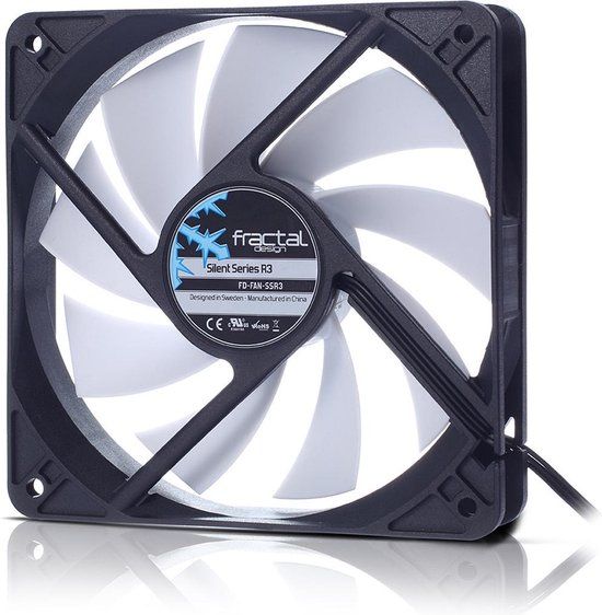 Fractal Design Silent Series R3 50mm Computer behuizing Ventilator 5 cm Zwart, Wit