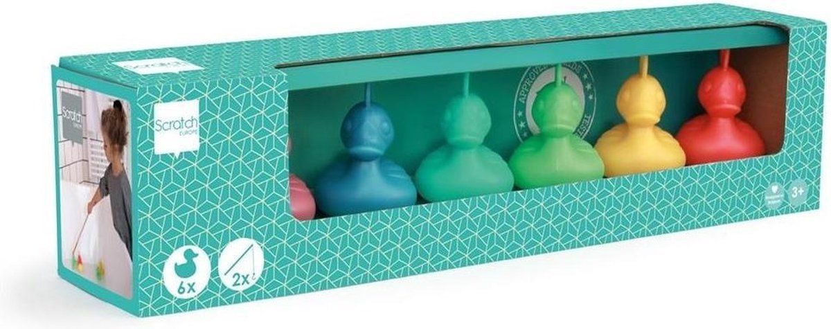 Scratch Speelset Eendjes Vissen Junior 50 X 12 Cm 8-delig