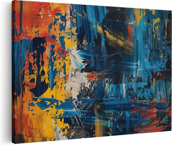 Artaza Canvas Schilderij Abstract Kunstwerk 90x60 - Wanddecoratie
