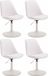 CLP Maverick Set van 4 Eetkamerstoelen - Kunstleer wit